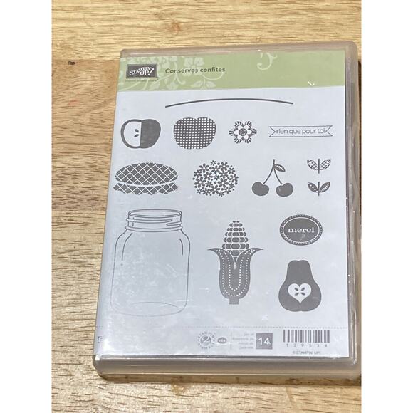 Stampin' Up! Sweet Scoops & Conserves Confites Cling Rubber Stamp Lot Of 2 - Picture 4 of 5